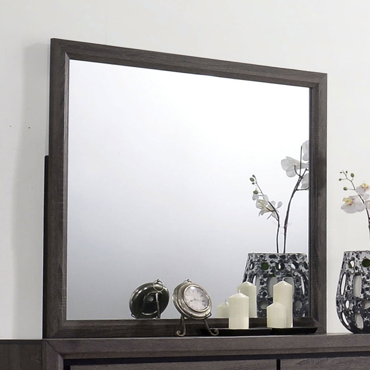 Conwy Gray Mirror (Mirror Only) from Furniture of America - Luna Furniture