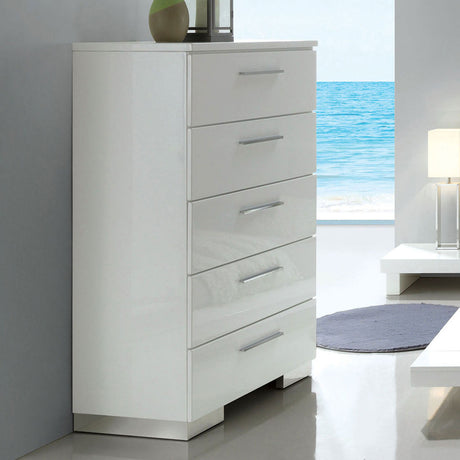 Christie White Chest from Furniture of America - Luna Furniture