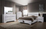 Chrissy White King Storage Platform Bed from Furniture of America - Luna Furniture