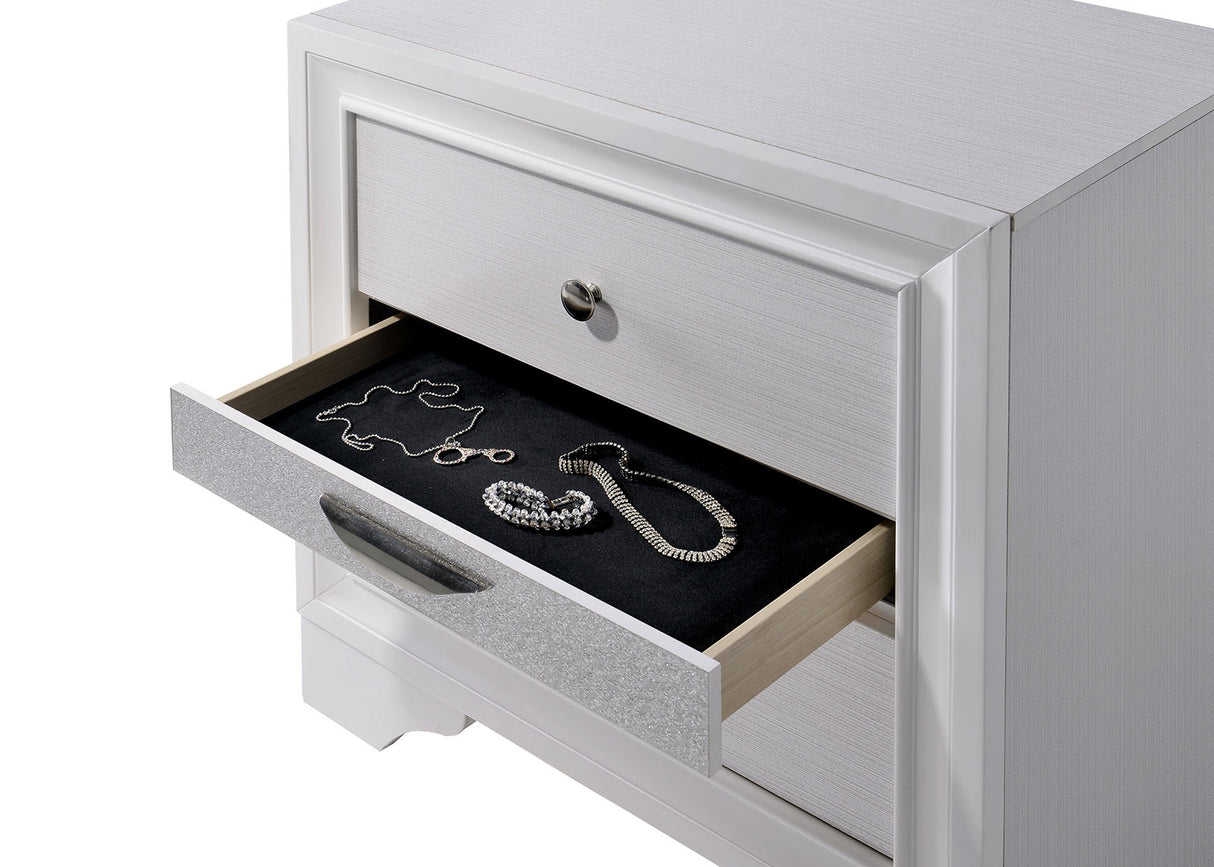 Chrissy White Night Stand from Furniture of America - Luna Furniture