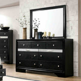 Chrissy Black 5 Pc Queen Bedroom Set from Furniture of America - Luna Furniture