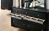 Chrissy Black 5 Pc Queen Bedroom Set from Furniture of America - Luna Furniture