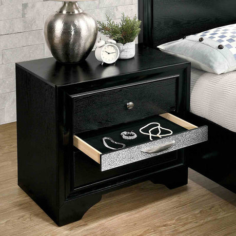 Chrissy Black 5 Pc Queen Bedroom Set from Furniture of America - Luna Furniture