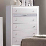 Chrissy White 5 Pc Queen Bedroom Set from Furniture of America - Luna Furniture