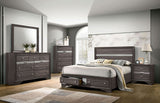 Chrissy Gray King Storage Platform Bed from Furniture of America - Luna Furniture