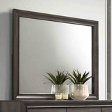 Chrissy Gray mirror, dark framed rectangular design, front view