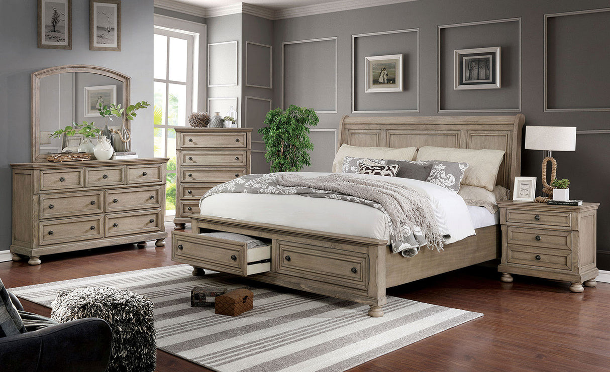 Wells Gray Transitional Storage Bedroom Set from Furniture of America - Luna Furniture