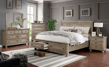 Wells Gray King Storage Platform Bed from Furniture of America - Luna Furniture
