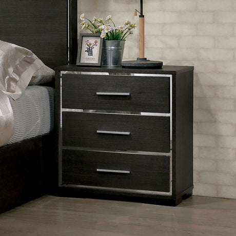 Camryn Warm Gray Night Stand from Furniture of America - Luna Furniture