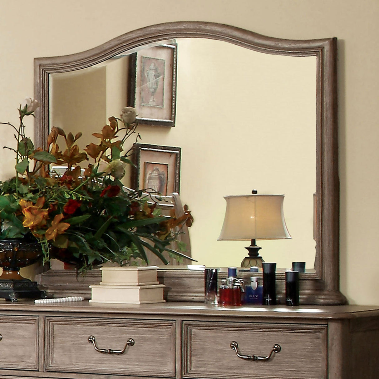 Belgrade Rustic Natural Mirror (Mirror Only) from Furniture of America - Luna Furniture