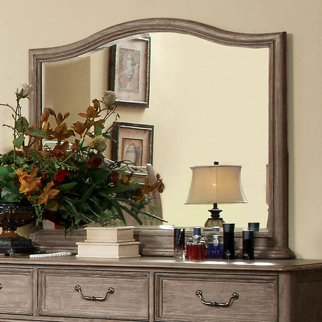 Belgrade Rustic Natural Mirror (Mirror Only) from Furniture of America - Luna Furniture