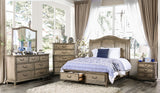 Belgrade Rustic Natural Tone Queen Storage Platform Bed from Furniture of America - Luna Furniture