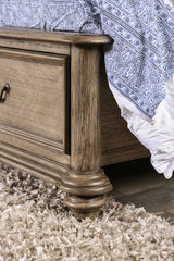 Belgrade Rustic Natural Tone Queen Storage Platform Bed from Furniture of America - Luna Furniture