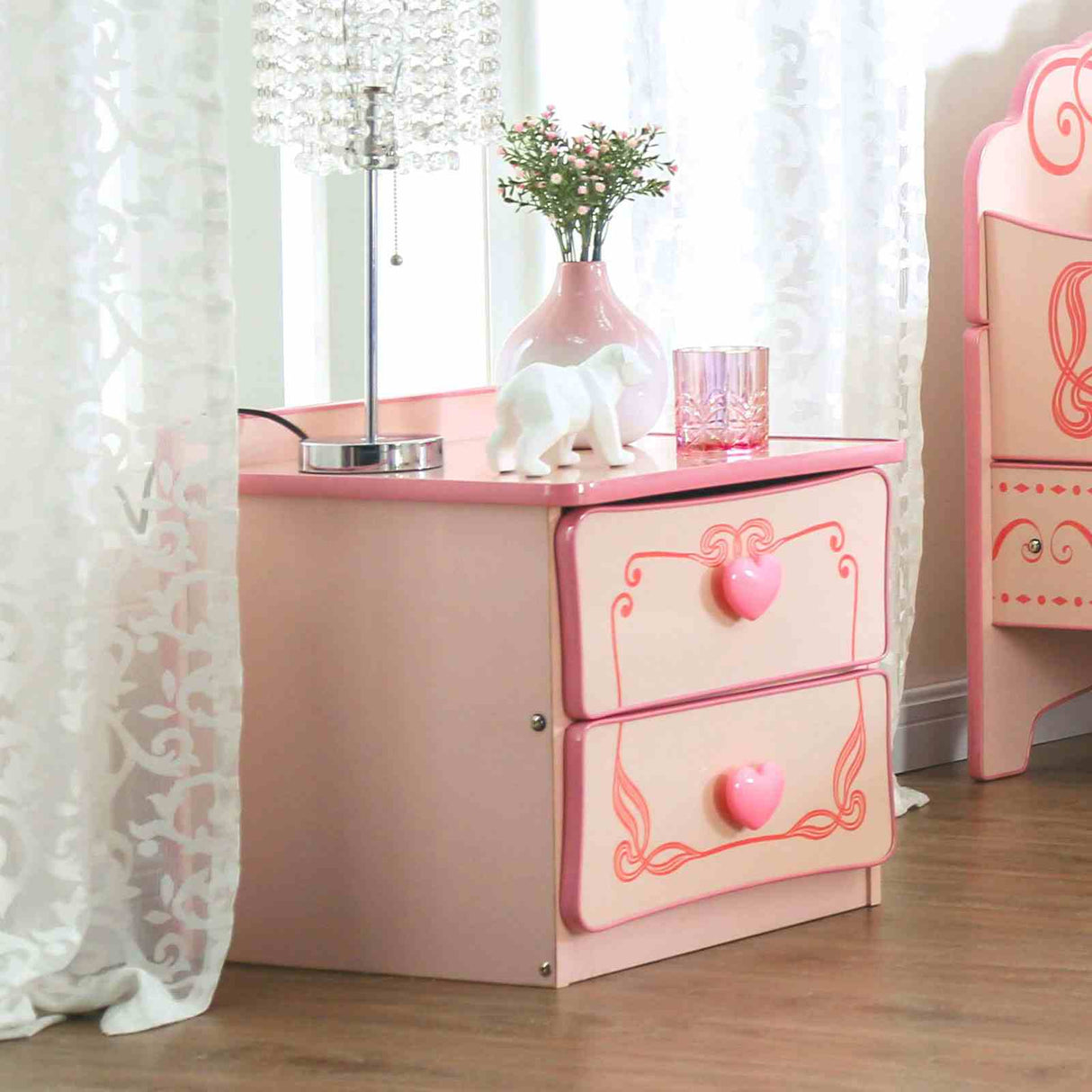Rheanna Pink Night Stand from Furniture of America - Luna Furniture