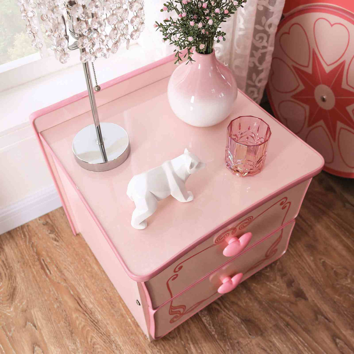 Rheanna Pink Night Stand from Furniture of America - Luna Furniture