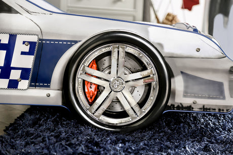 Poe White/Blue Twin Bed from Furniture of America - Luna Furniture