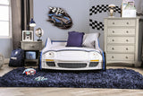 Poe White/Blue Twin Bed from Furniture of America - Luna Furniture