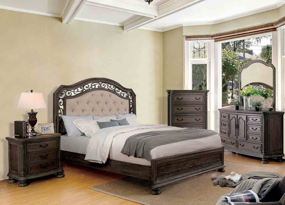 Persephone Rustic Natural Mirror (Mirror Only) from Furniture of America - Luna Furniture