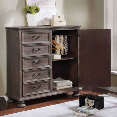 Lysandra Rustic Natural Armoire from Furniture of America - Luna Furniture