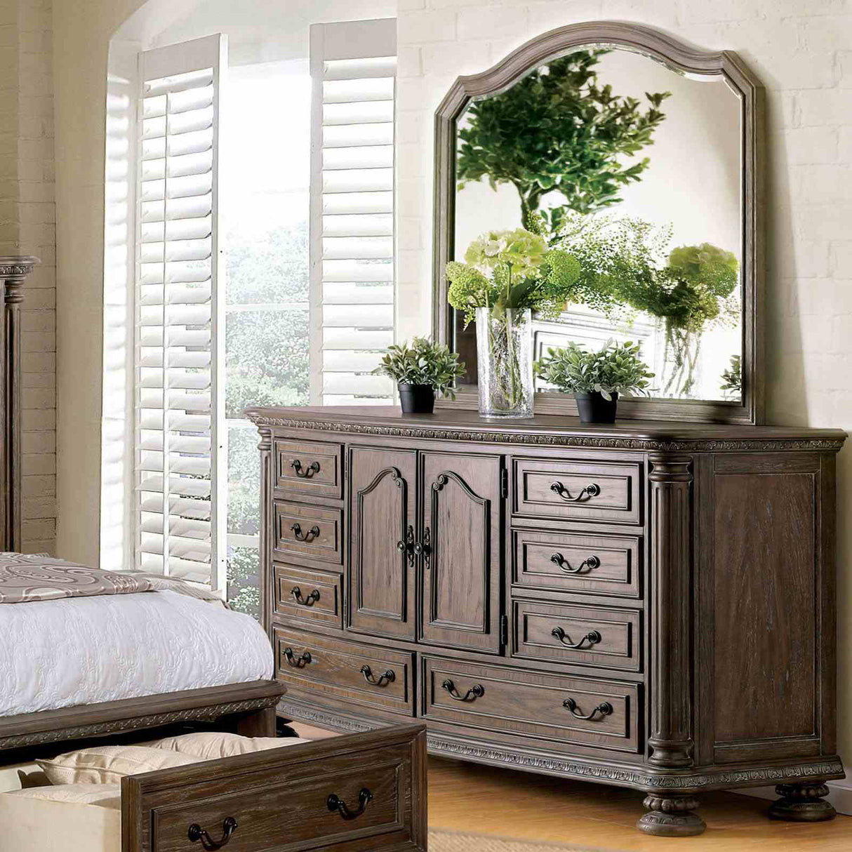 Persephone Rustic Natural Dresser from Furniture of America - Luna Furniture