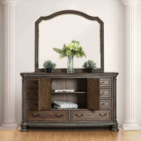 Persephone Rustic Natural Mirror (Mirror Only) from Furniture of America - Luna Furniture