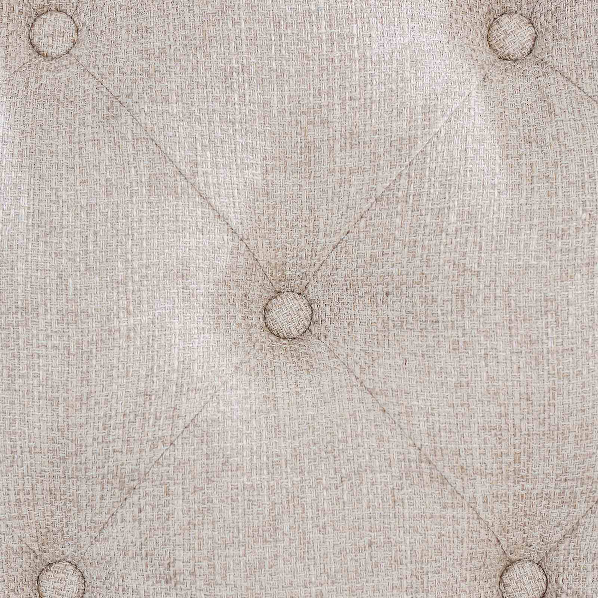 Lysandra Rustic upholstered bed fabric, beige linen-like tufted texture close-up