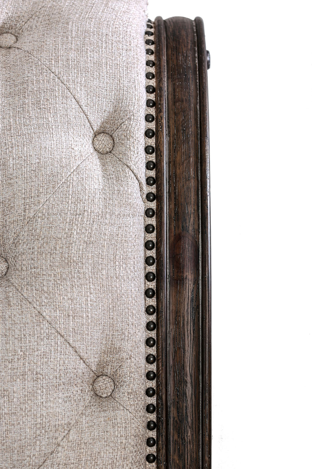 Lysandra Rustic Natural Tone/Beige Upholstered Queen Sleigh Bed from Furniture of America - Luna Furniture