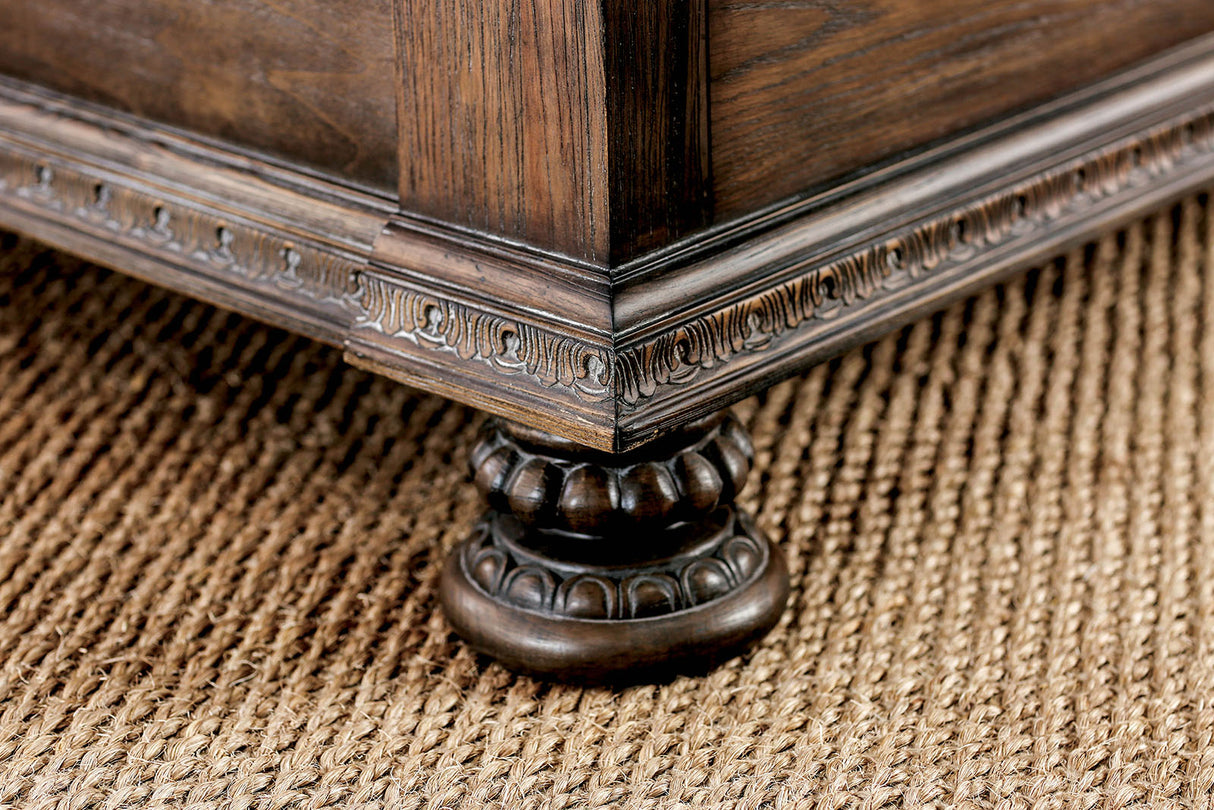 Lysandra Rustic Natural Tone/Beige Upholstered Queen Sleigh Bed from Furniture of America - Luna Furniture