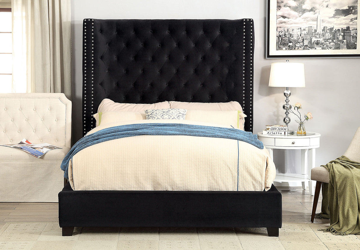 Rosabelle Black Queen Bed from Furniture of America - Luna Furniture