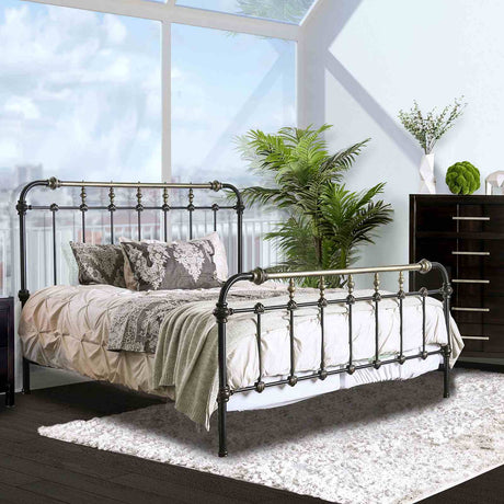 Riana Antique Black Twin Bed from Furniture of America - Luna Furniture
