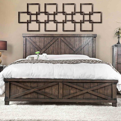 Bianca Dark Walnut Queen Bed from Furniture of America - Luna Furniture