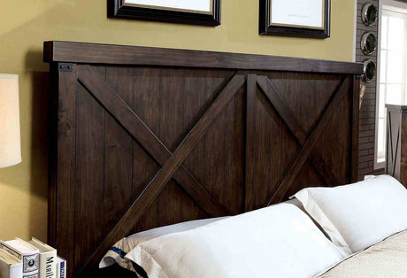 Bianca Dark Walnut Queen Bed from Furniture of America - Luna Furniture