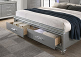Maddie Silver King Bed from Furniture of America - Luna Furniture
