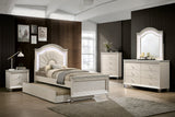 Allie Pearl White Full Bed from Furniture of America - Luna Furniture