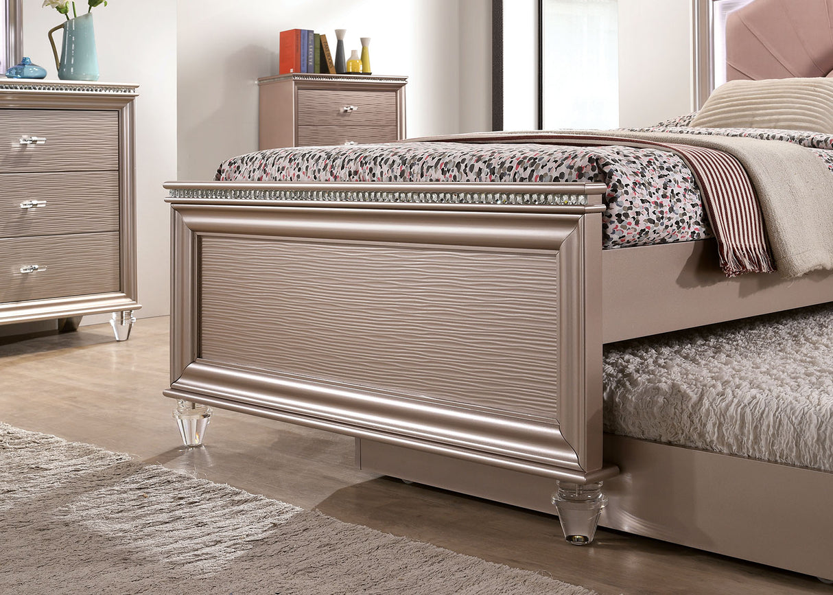 Allie Rose Gold Full Bed from Furniture of America - Luna Furniture