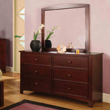 Omnus Cherry Mirror (Mirror Only) from Furniture of America - Luna Furniture