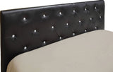 Velen Black Full Upholstered Tufted Bed from Furniture of America - Luna Furniture