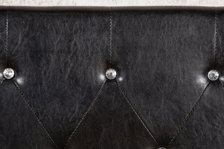 Velen Black Full Upholstered Tufted Bed from Furniture of America - Luna Furniture