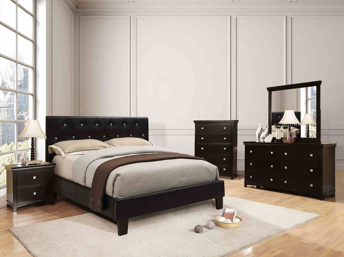 Velen Black California King Bed from Furniture of America - Luna Furniture