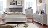 Brachium Silver LED King Bed from Furniture of America - Luna Furniture