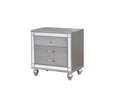Brachium Silver Night Stand from Furniture of America - Luna Furniture