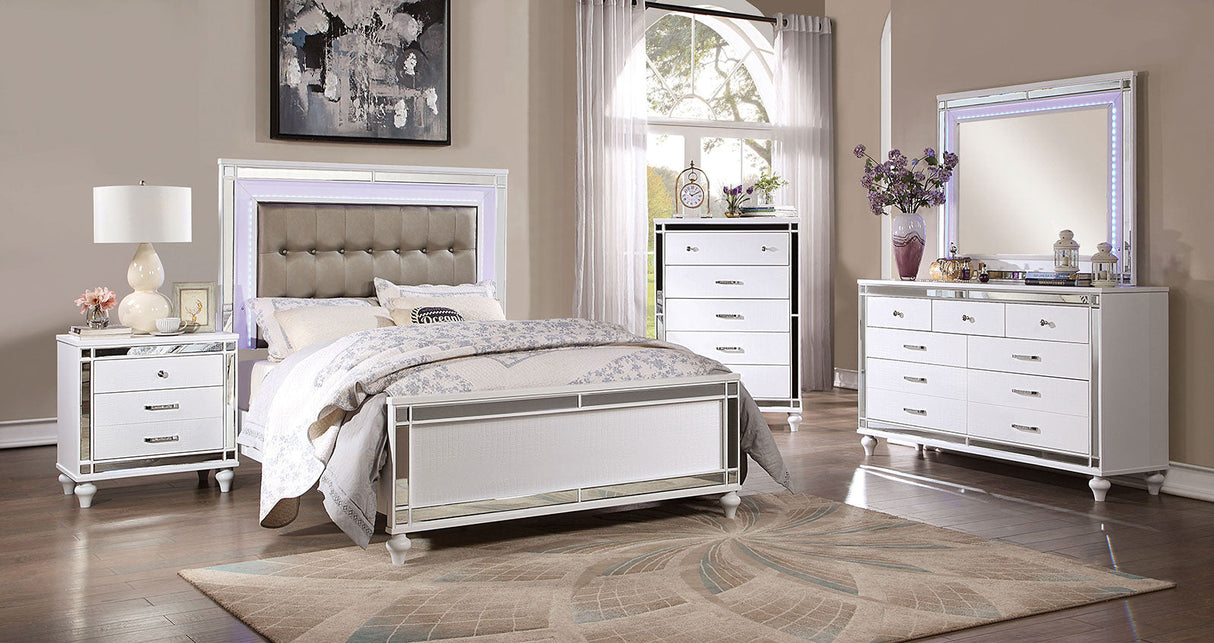 Brachium White California King Bed from Furniture of America - Luna Furniture