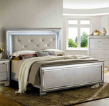 Bellanova Silver LED King Bed from Furniture of America - Luna Furniture