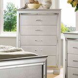 Bellanova Silver chest, five-drawer vertical case with mirrored trim