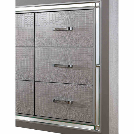 Bellanova Silver LED King Bed from Furniture of America - Luna Furniture