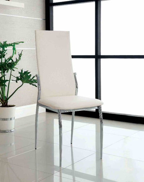 Kalawao White Side Chair from Furniture of America - Luna Furniture