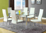 Kalawao White Side Chair from Furniture of America - Luna Furniture