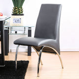 Wailoa Gray/Chrome Side Chair from Furniture of America - Luna Furniture