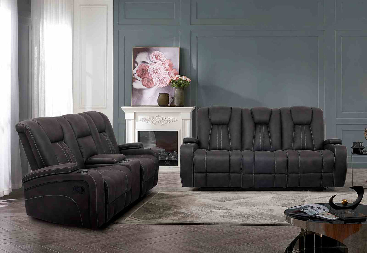 Amirah Dark Gray Glider Recliner from Furniture of America - Luna Furniture