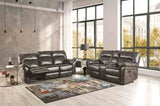 Josias Dark Gray Transitional Reclining Living Room Set from Furniture of America - Luna Furniture
